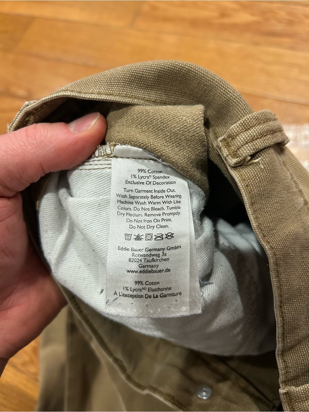 Eddie Bauer Men's 36x30 Specialty Dyed Canvas Pants Straight Fit‎ Khaki Brown - Picture 10 of 10
